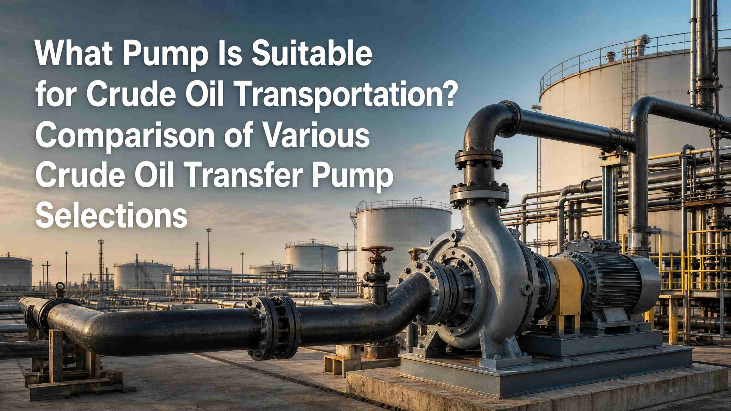 Какой насос подходит для транспортировки сырой нефти? Сравнение различных насосов для перекачки сырой нефти